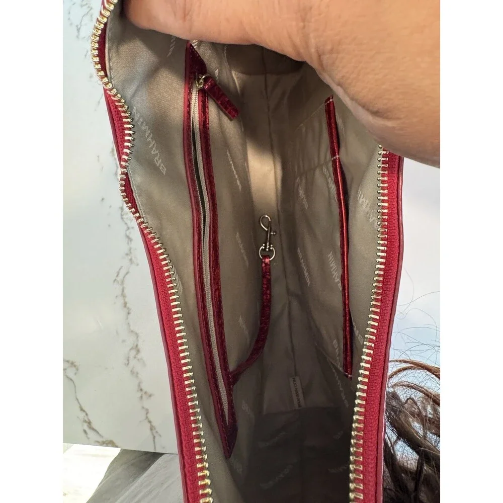 NWOT Rare Brahmin Tabitha Chili Red Leather Shoulder Bag